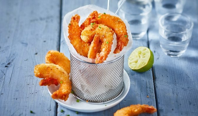 Crevettes panées, 10 à 12 pièces, élevées Equateur — vue 2